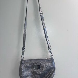 Marc Jacobs Metallic Pewter Crossbody Bag
